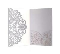 Wedding Invitations With Envelopes Birthday Greeting Cards Wedding Decor Party Supplies Acceptance Card Invitation(White)