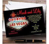Wedding Invites Las Vegas Sign Fabulous Personalised Wedding Invitations with Envelopes - Any Custom Text for Any Occasion