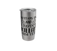 Wedding Marriage Years and I Haven't Killed Him Anniversary Stainless Steel Insulated Tumbler