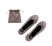 Wedding Mates Glitter Roll up Shoes Great for Any Occasion (8-9 UK, Pink Glitter)