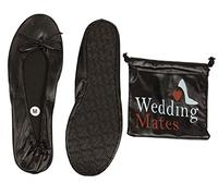 Wedding Mates Party roll up Shoes (2 Pairs) (Medium (6-7) UK, Black)