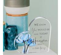 Wedding Memorial Desk Signs for Women Men Decorative Heart Wedding Table Decor for Loved Ones We Know You Would Be Here Today If Heaven Wasn't So Far Away Plaque for Office Home Desk Decor