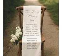 Wedding Memorial Reserved Sign, Personalized Memorial Sign, Wedding Remembrance Signs, Wedding Sign Fabric, Memory Linen Chair Signs (38x100cm "x40")