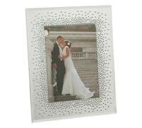 Wedding Mirror Glass Photo Frame Starburst Crystals Design For 5"x7" Pictures FG51357