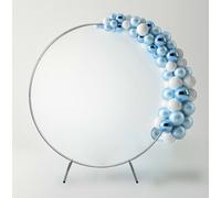 Wedding Moongate Silver 2m Metal Arch Round Frame Flowers Balloon Decoration
