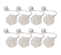 Wedding Napkin Rings 8 Pack Pearl Silver Decor