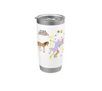 Wedding Officiant Gift Rainbow Unicorn You vs Me Stainless Steel Insulated Tumbler