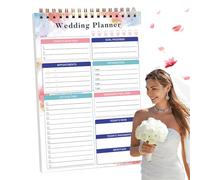 Wedding Organizer Notebook - Bridal Planner Diary Notes Organizer, Personal Wedding Planning Book with Elegant Design, Bride Notebook for Scheduling Tasks, Budgeting, and Ideas