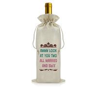 Wedding Party Decorations for Couples Drawstrings Wine Bags Engagement Gift for Newlyweds Brides and Groom Wine Bag Gift for Anniversary Marriage Couples Gifts for Newlyweds Presents for Bride to Be