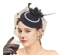 Wedding Party Women Hairpin With Veil Halloween Cosplay Hair Clip Pearl Hat Shape Hair Barrettes Delicate Hair Clip Hair Clips For Women Thin/thick Hair Hair Clips For Women Thick Hair Styling Hat