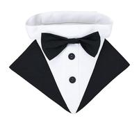 Wedding Pet Saliva Towel With Western Suit Elegant Pet Collar Lovely Dogs Cats Colorful Collars For Small Dogs Cats