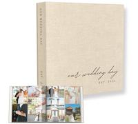 Wedding Photo Album with Personalzied 2025 Year - Scrapbook for Wedding Day Pictures