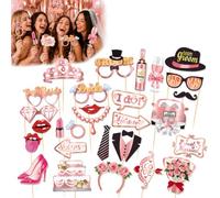 Wedding Photo Booth Props, 30 Piece Set with Sticks and Glue Dots | A playful way to help guests mingle, strike a pose and create memorable group photos throughout the celebration.