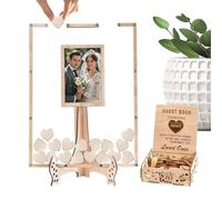 Wedding Photo Frame - European Style Wooden Bulletin Board | Creative Romantic Vintage Display | Reception Table Decoration | Ceremony Festival Celebration Banquet Decor in May