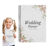 Wedding Planner - 8.27 x 5.51 Inch Engagement Notebook, Hardcover Planner for Newly Engaged Couples, Wedding Planning Diary for Brides to Be Event Inspiration Ideas