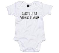 Wedding Planner Baby Body Suit Daddys Little Newborn Babygrow White with Black Print 6-9 Months