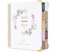 Wedding Planner Book and Organizer, 176 Pages Bridal Wedding Planning Book with Sticker Checklists and Calendars for Bride To Be, Unique Engagement Gifts for Newly Engaged Couples