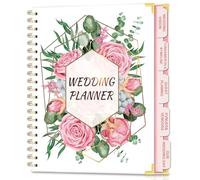 Wedding Planner Book and Organizer,A4 Wedding Planner Journal Includes Pockets,Checklists&Countdown,Personalised Wedding Notebook For Bride,White