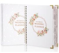 Wedding Planner Book and Organizer UK - Engagement Gifts for Couples, Wedding Planning Book with Countdown Calendar, Bridal Perfect Day Gift (Floral)