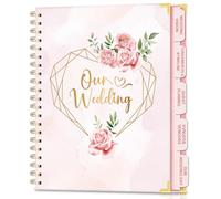 Wedding Planner Book Organizer For The Bride-A4 Personalised Wedding Planner With Budget planning|Countdown Calendar,Unique Engagement Gifts For Couples,Pink LOVE