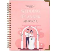 Wedding Planner Organizer Book All in One 12 Month Planning Guide with Checklists, Budget Sheets, Seating Charts, Faux Wood Cover