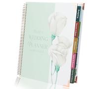 Wedding Planner Organizer Book includes Checklists, Pockets, Countdown Calendar - Bridal Planning Book Journal & Organising Diary, Engagement Gift for Couples, Future Brides and Grooms