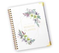 Wedding Planner Organizer Book with Storage Pockets, UK Bridal Planning Book & Organising Diary, Includes Checklists, Countdown Calendar, Engagement Gift for Couples