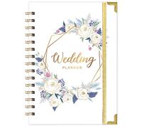 Wedding Planner - Wedding Planner Book and Organizer for The Bride with 5 Tabbed Sections, 6.5" x 8.75", Purple White