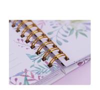 Wedding Planning Organizer and Hardcover Binder with 5 Tabbed Sections, 132 Pages for Project Tracking, 18 Month Calendar, Spiral Bound Floral Notebook with Metal Corners, 11.4 x