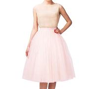 Wedding Planning Women's A Line Short Knee Length Tutu Tulle Prom Party Skirt - -