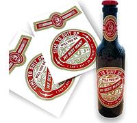 Wedding Proposal Beer Bottle Sticker | Will You Be My Best Man/Usher/Groomsman Funny Prank Sticker | 2 Pack (Usher)