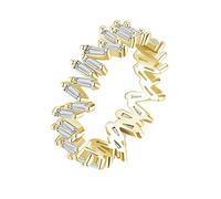 Wedding Ring and Band White Gold Wedding Band for Women 9K Au375 Size P 1/2 White Round Moissanite Stackable for Lesbian Simple
