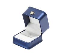 wedding ring box Engagement Wedding Ring Box Square Jewelry Case Display Holder Box Couple Ring Box Case Ring Earring Display Storage(Blue)