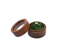 Wedding Ring Box Round Proposal Case Jewelry Box Earrings Organizer Engagement Ceremony Ring Storage Bearer Presentation(Color 14)