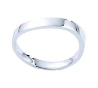 Wedding Ring for Man Women Sterling Silver Rings 9K White Gold Size M 1/2 Solid Not Plated Fashion for Aunt Anniversary Jewelry