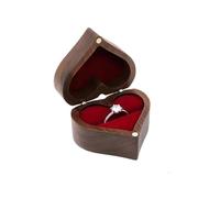 Wedding Ring Gift Box 1PCS Walnut Wood Ring Box For Wedding Ceremony Jewelry Storage Proposal(MULTI)