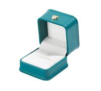 Wedding Ring Gift Box Engagement Wedding Ring Box Square Jewelry Case Display Holder Couple Case Earring Display Storage(Green)