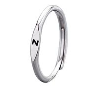 Wedding Rings 26 Letter Ring Ring Slight Stylish Simplicity Adjustable For Women Can Spell One's Name Jewellery (Z, One Size)