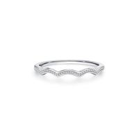 Wedding Rings for Her, Solid 14K White Gold Engagement Band Ring Simple Real Gold Anniversary Bands No Gemstone for Women Size K 1/2
