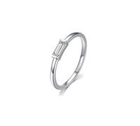 Wedding Rings for Women Golden Ring 9K Au375 Size N 1/2 Blue Round Topaz Stackable for Ladies Classic