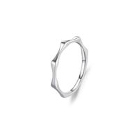 Wedding Rings for Women Size H 1/2, Solid 14 Karat White Gold Anniversary Band Simple No Gemstone Delicate Real Gold Women's Engagement Ring Bands