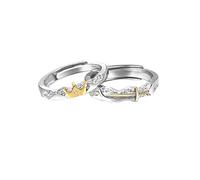 Wedding Rings His and Her Set x Rings for Women 925 Sterling Silver Sword Adjustable Fashion for Couple Men Ladies Cocktail Jewelry
