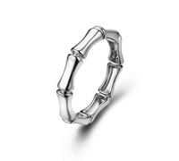 Wedding Rings Ladies, The Wedding Ring Bamboo Joint 9K White Gold Size M 1/2 Womens Gifts Unique