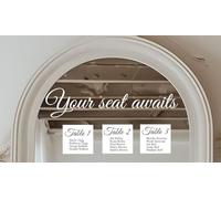 Wedding Seating Chart Sign Mirror Decor DIY Decals Vinyl Stickers: 'Your Seat Awaits'