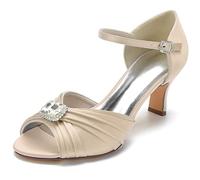 Wedding Shoes for Bride, Peep Toe Wedding Party Shoes, Women's Wedding Shoes, Wide Width Dress Sandal, Bridal Heels, Prom Sandals,G,43