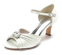 Wedding Shoes for Bride, Peep Toe Wedding Party Shoes, Women's Wedding Shoes, Wide Width Dress Sandal, Bridal Heels, Prom Sandals,H,38