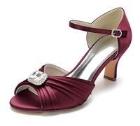 Wedding Shoes for Bride, Peep Toe Wedding Party Shoes, Women's Wedding Shoes, Wide Width Dress Sandal, Bridal Heels, Prom Sandals,D,41