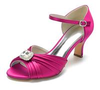 Wedding Shoes for Bride, Peep Toe Wedding Party Shoes, Women's Wedding Shoes, Wide Width Dress Sandal, Bridal Heels, Prom Sandals,E,36