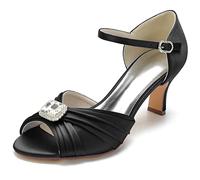 Wedding Shoes for Bride, Peep Toe Wedding Party Shoes, Women's Wedding Shoes, Wide Width Dress Sandal, Bridal Heels, Prom Sandals,C,36