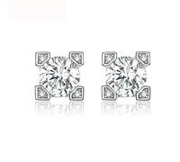 Wedding Stud Earrings For Women Clear Zircon Ear Piercing Studs Female Statement Engagement Jewelry